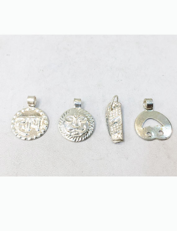 Silver Chand, Suraj, Haay, Chaku Pendant For Baby